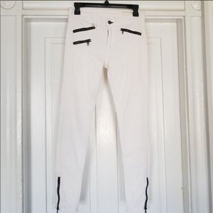 rag and bone white moto jeans